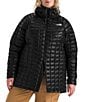 The North Face Plus Size Thermoball Hooded Zip Front Parka Jacket, Color:TNF Black - Image 1