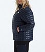 The North Face Plus Size ThermoBall Stand Collar Long Sleeve Zip Front Puffer Jacket, Color:Summit Navy - Image 3