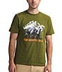 Color:Forest Olive - Image 1 - Short Sleeve Bear Graphic T-Shirt