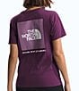 Color:Black Currant Purple - Image 2 - Short Sleeve Never Stop Exploring Box Logo Tee