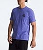 Color:Dopamine Blue - Image 3 - Short Sleeve Brand Proud Triangular-Shaped Logo Graphic T-Shirt