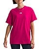 Color:Pink Primrose - Image 1 - Short Sleeve Evolution Oversized Tee Shirt