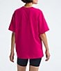 Color:Pink Primrose - Image 2 - Short Sleeve Evolution Oversized Tee Shirt