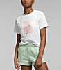 Color:TNF White/Pink - Image 1 - Short Sleeve Jumbo Half Dome Tee Shirt