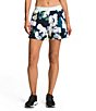 Color:Summit Navy Abstract Floral Print - Image 1 - Wander Abstract Floral Print Shorts
