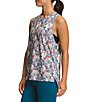 Color:Reef Waters Wild Daisy Print - Image 3 - Wander FlashDry™ Floral Print Slit Back Sleeveless Tank
