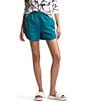 Color:Blue Moss - Image 1 - Women's Classic Pathfinder Woven Elastic Drawcord Waist Pull-On Shorts
