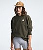 Color:New Taupe Green - Image 3 - Women's Heritage Patch Crew Neck Pullover