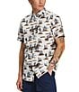Color:Gardenia White/Camping Scenic - Image 3 - Woven Short Sleeve Baytrail Pattern Shirt