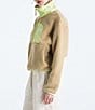 The North Face Yumiori Off Peak Fleece Double Layer Stand Collar Half Zip Pullover Jacket, Color:Khaki Stone Astro Lime - Image 3