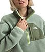 The North Face Yumiori Off Peak Fleece Double Layer Stand Collar Half Zip Pullover Jacket, Color:Slate Moss/Bark Mist - Image 5