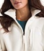 The North Face Yumiori Off Peak Fleece Double Layer Stand Collar Half Zip Pullover Jacket, Color:White Dune - Image 5
