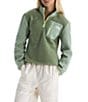 The North Face Yumiori Quarter Zip Stand Collar Fleece Pullover, Color:Bark Mist/Slate Moss - Image 1