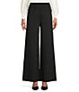 the Petite Size Slim Factor fit Lightweight Ponte Knit No Waist Wide Leg Pants - Image 1