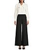 the Petite Size Slim Factor fit Lightweight Ponte Knit No Waist Wide Leg Pants - Image 3