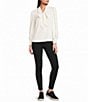 the Petite Size Slim Factor Fit Stretch Ponte Knit Ankle Pants - Image 3