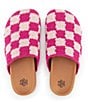 Color:Pink Check - Image 3 - Bolinas Check Print Crochet Clogs
