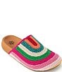 Color:Beach Stripe - Image 1 - Bolinas Stripe Print Crochet Clogs
