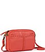 Color:Cayenne - Image 3 - Cora Leather Phone Crossbody Bag
