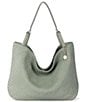 The Sak Large Leather Woven Slouchy Tote - Image 5