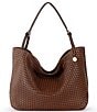The Sak Large Leather Woven Slouchy Tote - Image 1