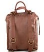 Color:Teak - Image 2 - Loyola Convertible Leather Studded Backpack