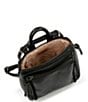 Color:Black - Image 3 - Loyola Leather Convertible Backpack