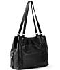 Color:Black - Image 2 - Melrose Leather Shoulder Satchel Bag