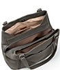 Color:Slate - Image 3 - Melrose Leather Shoulder Satchel Bag