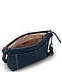 Color:Indigo - Image 3 - Melrose Top Zip Leather Crossbody Bag