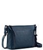 Color:Indigo - Image 4 - Melrose Top Zip Leather Crossbody Bag