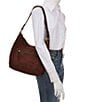 The Sak Sequoia Hobo Mahogany Suede Shoulder Bag - Image 4