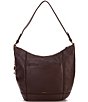 Color:Mahogany - Image 2 - Sequoia Leather Hobo Bag