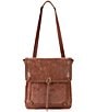 Color:Teak - Image 1 - Ventura Leather Convertible Backpack