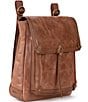 Color:Teak - Image 4 - Ventura Leather Convertible Backpack