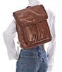 Color:Teak - Image 5 - Ventura Leather Convertible Backpack