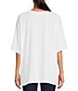 Color:White - Image 2 - Laura Organic Cotton Logo Tee Shirt