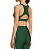 Color:Fern - Image 4 - Oxford Nora High Neck Cut-Out Back Sports Bra
