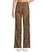 The Upside Panthera Jetset Leopard Print High Rise Pants, Color:Brown - Image 1