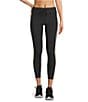 The Upside Revolver 25#double; Texture Rib Knit Colorblock Coordinating Midi Leggings, Color:Black - Image 1
