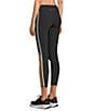The Upside Revolver 25#double; Texture Rib Knit Colorblock Coordinating Midi Leggings, Color:Black - Image 4
