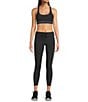 The Upside Revolver 25#double; Texture Rib Knit Colorblock Coordinating Midi Leggings, Color:Black - Image 5
