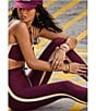 The Upside Trail 25#double; Colorblock Leggings, Color:Bordeaux - Image 7