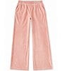 Theme NYC Big Girls Ash Stretch Velour Wide Leg Pants - Image 1