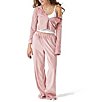 Theme NYC Big Girls Elle Stretch Velour Zip Up Hooded Jacket - Image 2