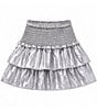 Theme NYC Big Girls Farra Lame Ruffled Miniskirt - Image 3