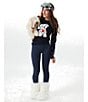 Theme NYC Big Girls Long Sleeve Tiegan Dog Sweater - Image 3