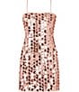 Theme NYC Big Girls Sleeveless Sequin-Disc-Patterned Disco Dress - Image 1