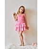 Theme NYC Big Girls Willow Pink Hearts Satin Skort - Image 2