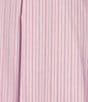 Things Between Button Front Stripe Coordinating Poplin Top, Pink - Image 5